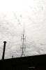 The mast with the folded dipole installed